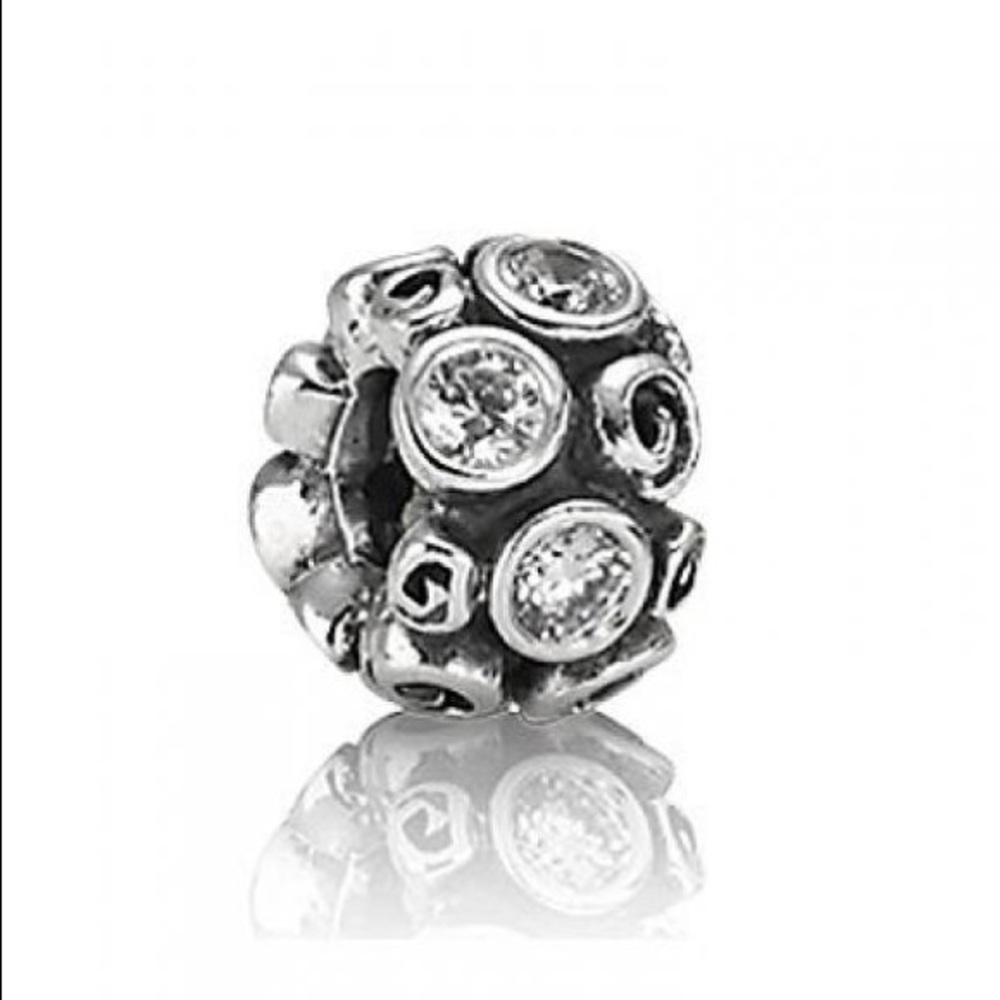 PANDORA Retired Clear Primrose Path Charm